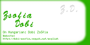 zsofia dobi business card